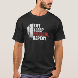 Eat Sleep Baseball Herhaal Funny Ba van Baseball P T-shirt