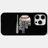 Eat Sleep Baseball Herhaal Funny Baseball Player Case-Mate iPhone Case (Achterkant (horizontaal))