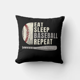 Eat Sleep Baseball Herhaal Funny Baseball Player Kussen