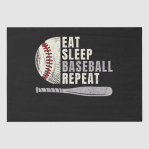 Eat Sleep Baseball Herhaal Funny Baseball Player Tissuepapier