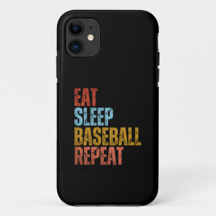 EAT SLEEP BASEBALL HERHAAT iPhone 11 HOESJE