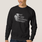 Eat Sleep Baseball Repeat Baseball Player  Basebal Trui (Voorkant)
