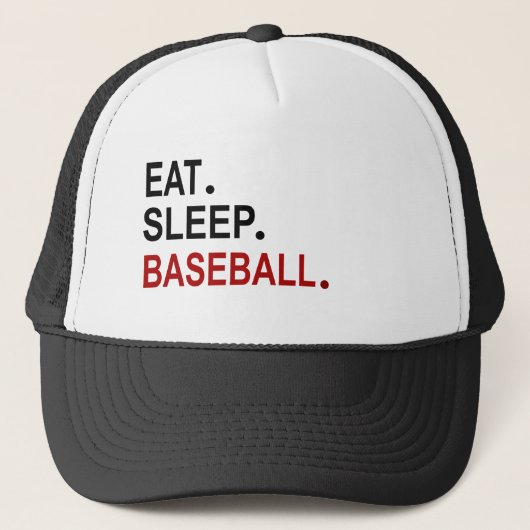 Eat Sleep Baseball Trucker Pet (Voorkant)