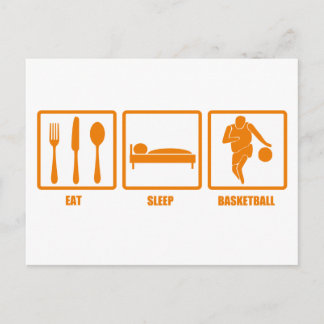 Eat Sleep Basketball Briefkaart