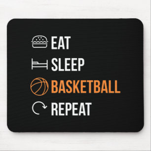 Eat Sleep Basketball Herhaal Basketball Muismat