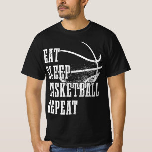 Eat Sleep Basketball Herhaal Basketball Player Coa T-shirt