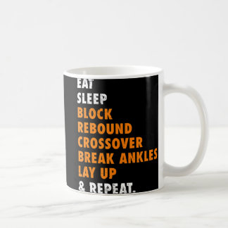 Eat Sleep Basketball Herhaal Fun Gift voor Basketb Koffiemok