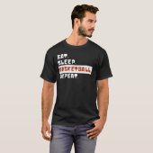 Eat Sleep Basketball Herhaal Funny Basketball Love T-shirt (Voorkant volledig)