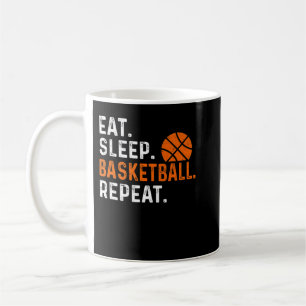 Eat Sleep Basketball Herhaal Funny Basketball Play Koffiemok