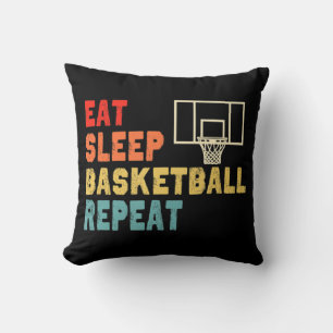 Eat Sleep Basketball Herhaal kleding voor meisjes Kussen