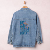 EAT SLEEP BASKETBALL HERHAAT DENIM JACKET (Hangar)