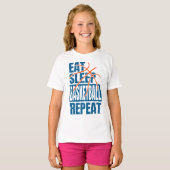 EAT SLEEP BASKETBALL HERHAAT T-SHIRT (Voorkant volledig)