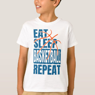 EAT SLEEP BASKETBALL HERHAAT T-SHIRT