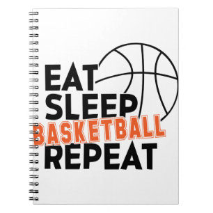 Eat Sleep Basketball Herhalen Notitieboek