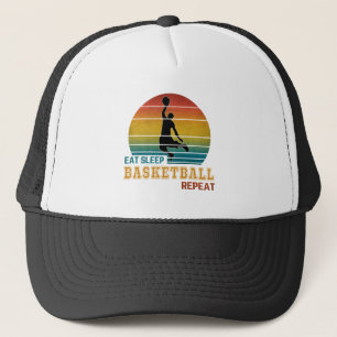Eat Sleep Basketball Herhalen Trucker Pet