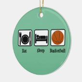 Eat Sleep Basketball Keramisch Ornament (Links)
