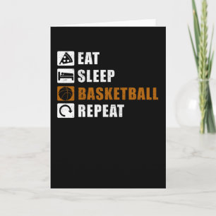 Eat Sleep Basketball Player Gift Idee Kaart
