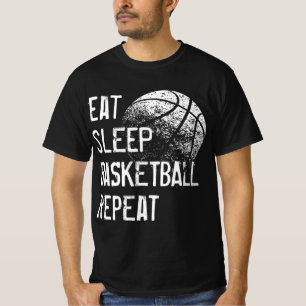 Eat Sleep Basketball Repo voor mannen meisjes B T-shirt