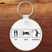 Eat Sleep Basketball Sleutelhanger (Voorkant)
