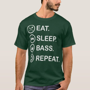 Eat Sleep Bass Repat Funny Bass Guitar 666 T-shirt