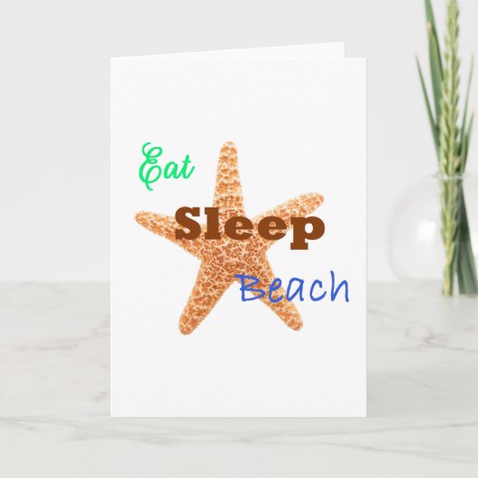 Eat Sleep Beach - Carte de voeux (Devant)
