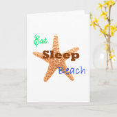 Eat Sleep Beach - Carte de voeux (Fleur jaune)