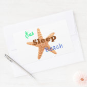 Eat Sleep Beach - Rectangle Sticker (Envelop)
