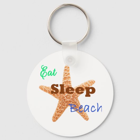 Eat Sleep Beach - Sleutelhanger (Voorkant)