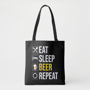 Eat Sleep Beer Herhalen Draagtas