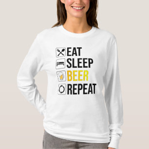 Eat Sleep Beer Herhalen T-shirt