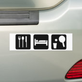 Eat Sleep Beer Pong Bumpersticker (Op auto)