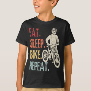 Eat Sleep Bike Repat Retro Bike Mountain Biker T-shirt