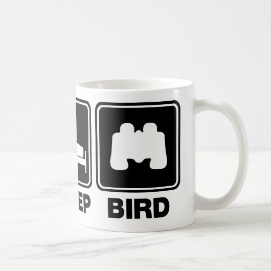 Eat Sleep Bird (bins) Koffiemok (Rechts)