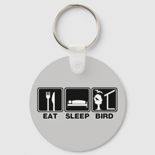 Eat Sleep Bird (blind) Sleutelhanger