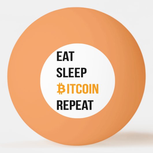 Eat Sleep Bitcoin Herhalen Pingpongballen (Voorkant)