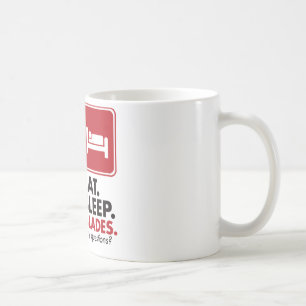 Eat Sleep Blades - Rood Koffiemok