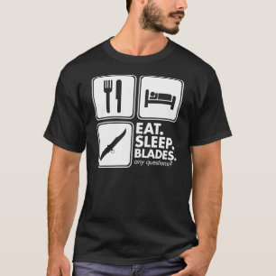 Eat Sleep Blades - Wit T-shirt