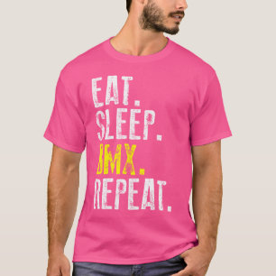 Eat Sleep BMX Herhaal Grappig T-shirt