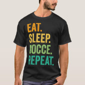 Eat Sleep Bocce Repo Bocce Ball  Retro T-shirt (Voorkant)