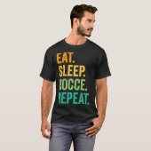 Eat Sleep Bocce Repo Bocce Ball  Retro T-shirt (Voorkant volledig)
