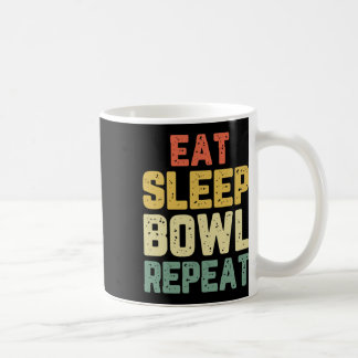Eat Sleep Bowl Herhaal Bowling Bowler  Koffiemok
