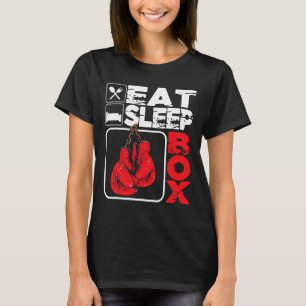 Eat Sleep Box - Boksen minnaar Gym Boxer Kickbokse T-shirt