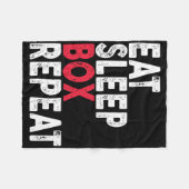 Eat Sleep Box Herhaal Boxing T-shirt Fleece Deken (Voorkant (Horizontaal))