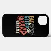 Eat Sleep Braap Repeat Snowmobile Rider Case-Mate iPhone Case (Achterkant (horizontaal))