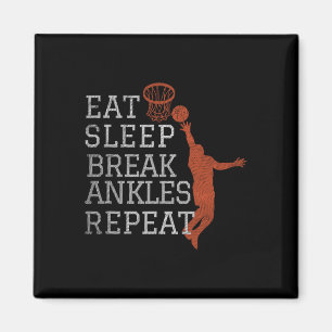 Eat Sleep Break Ankles Herhaal door sketchbull ple Magneet