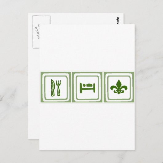 Eat Sleep... Briefkaart (Voorkant / Achterkant)