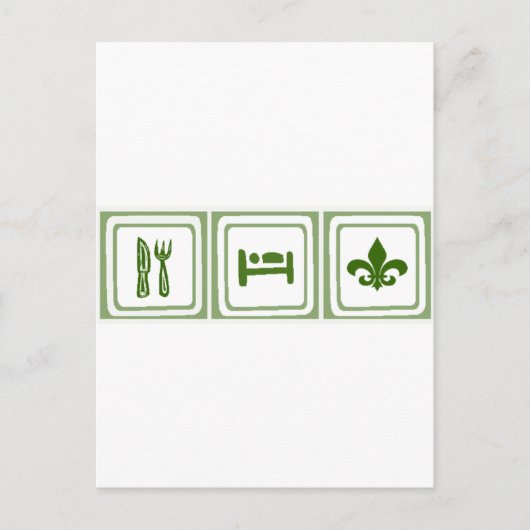 Eat Sleep... Briefkaart (Voorkant)