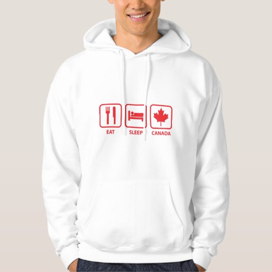 Eat Sleep Canada Hoodie (Voorkant)
