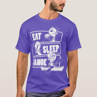 Eat Sleep Canoe Repat Outrigger Canoe Kayaking pr T-shirt