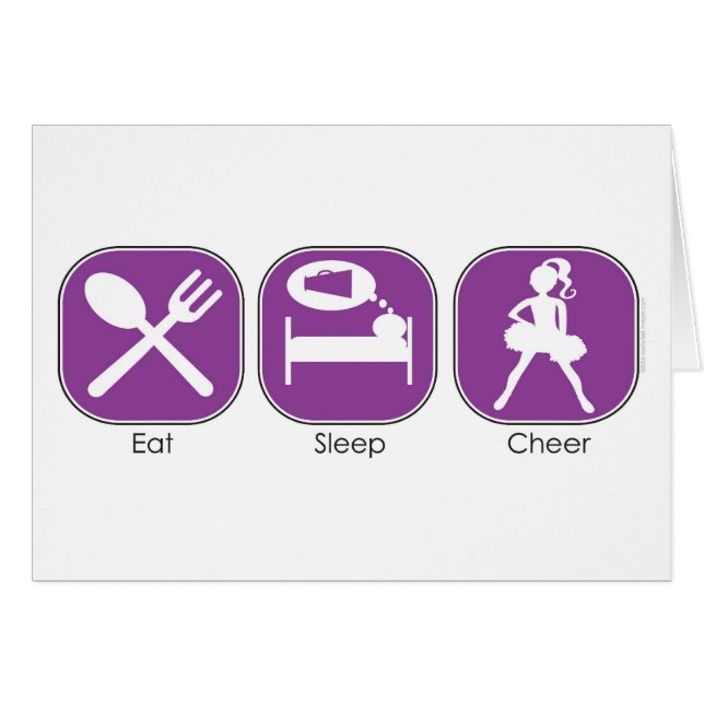 Eat Sleep Cheer (Voorkant Horizontaal)